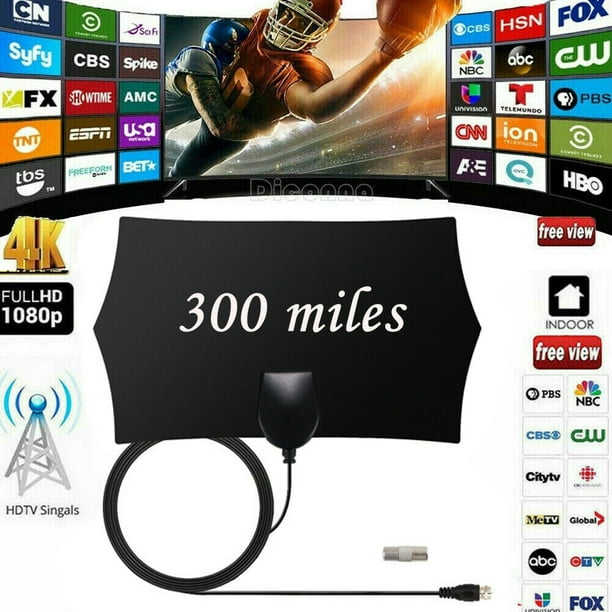 300 Mile Range Antenne TV Digital HD Skywire Antena Digital Indoor HDTV 1080p 